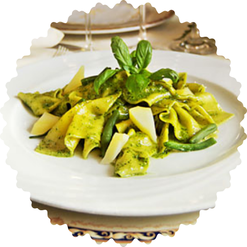 restaurant zeffirino genes italie pasta pesto food